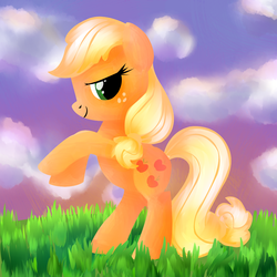 Size: 3000x3000 | Tagged: safe, artist:coralcloud, applejack, g4, female, high res, solo