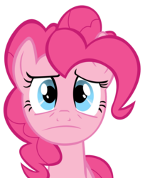 Size: 994x1218 | Tagged: safe, artist:kestrelelk, pinkie pie, earth pony, pony, g4, my little pony: friendship is magic, too many pinkie pies, :c, bust, determined, female, mare, simple background, solo, transparent background, vector