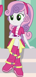 Size: 264x554 | Tagged: safe, screencap, sweetie belle, equestria girls, g4, my little pony equestria girls: friendship games, cropped, crossed legs, cute, diasweetes, female, sitting, solo