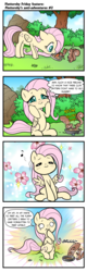 Size: 618x1920 | Tagged: safe, artist:pencils, fluttershy, pegasus, pony, squirrel, comic:fluttershy's anti-adventures, g4, blushing, comic, cute, female, hungry, shyabetes, slice of life, stomach growl, stomach noise