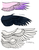 Size: 1140x1478 | Tagged: safe, artist:jellybeanbullet, princess cadance, princess celestia, princess luna, alicorn, pony, seraph, seraphicorn, g4, bat wings, colored wings, colored wingtips, constellation, four wings, multiple wings, reference sheet, simple background, spread wings, starry wings, stars, white background, wing claws, wing types, wings