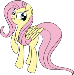 Size: 2500x2513 | Tagged: safe, artist:datapony, fluttershy, pegasus, pony, g4, :t, female, high res, pouting, raised hoof, simple background, solo, transparent background