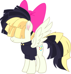 Size: 7676x7994 | Tagged: dead source, safe, artist:pink1ejack, songbird serenade, pony, my little pony: the movie, absurd resolution, clothes, female, hair bow, movie designs, sia (singer), simple background, solo, transparent background, vector