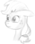 Size: 556x714 | Tagged: safe, artist:itsthinking, applejack, g4, monochrome, portrait, sketch