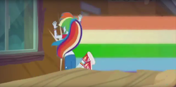Size: 1917x947 | Tagged: safe, screencap, rainbow dash, equestria girls, g4, my little pony equestria girls: legend of everfree, clothes, converse, faceplant, female, power out of control, rainbow crash, shoes, sneakers, this will end in hospitalization