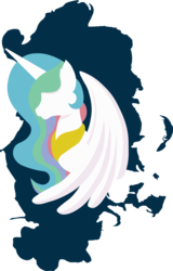 Size: 1280x2006 | Tagged: safe, artist:simonk0, princess celestia, pony, g4, female, lineless, mare, minimalist, simple background, solo, spread wings, transparent background, vector