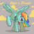 Size: 1200x1200 | Tagged: safe, artist:docwario, rainbow dash, pony, g4, female, solo