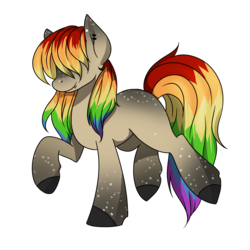 Size: 2000x2000 | Tagged: safe, artist:redember00, oc, oc only, high res, rainbow hair, solo