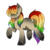 Size: 2000x2000 | Tagged: safe, artist:redember00, oc, oc only, high res, rainbow hair, solo