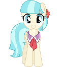 Size: 128x133 | Tagged: safe, artist:onil innarin, derpibooru exclusive, coco pommel, pony, animated, blinking, c:, cocobetes, cute, female, looking at you, mare, pixel art, simple background, solo, transparent background