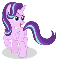 Size: 3000x3127 | Tagged: safe, artist:sollace, starlight glimmer, pony, unicorn, g4, butt, female, glimmer glutes, high res, lidded eyes, looking at you, looking back, open mouth, plot, show accurate, simple background, smiling, solo, transparent background, vector