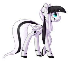 Size: 1024x883 | Tagged: safe, artist:despotshy, oc, oc only, oc:laura the zony, zebra, zebrasus, simple background, solo, transparent background