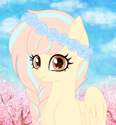 Size: 1683x1811 | Tagged: safe, artist:pexi2012, oc, oc only, oc:kiyomi, pegasus, pony, cute, flower, gift art, rose, solo