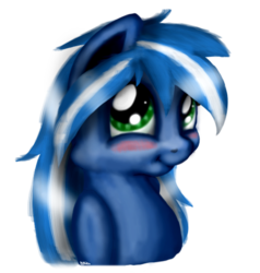 Size: 519x546 | Tagged: safe, artist:kotelen, oc, oc only, earth pony, pony, blue, gift art, solo