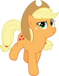 Size: 3116x3999 | Tagged: safe, artist:cloudy glow, applejack, earth pony, pony, applejack's "day" off, g4, .ai available, female, freckles, high res, mare, simple background, solo, transparent background, vector