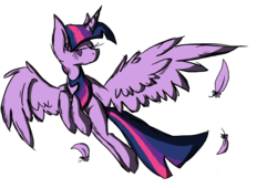 Size: 3750x2550 | Tagged: safe, artist:thefaithkeeper, artist:void-adoptables, twilight sparkle, alicorn, pony, g4, feather, female, molting, simple background, solo, transparent background, twilight sparkle (alicorn)