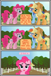Size: 3254x4837 | Tagged: safe, artist:gutovi, applejack, pinkie pie, rainbow dash, pony, comic:why me!?, g4, ahegao, bedroom eyes, comic, female, grin, high res, implied hypnosis, implied mind control, implied princess luna, lesbian, mare, open mouth, ship:appledash, ship:applepie, shipping, smiling