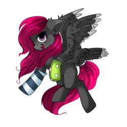 Size: 2000x2000 | Tagged: safe, artist:redember00, oc, oc only, oc:shadow twist, pegasus, pony, clothes, female, flying, high res, mare, socks, solo
