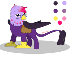 Size: 3000x2400 | Tagged: safe, artist:deltafairy, oc, oc only, classical hippogriff, hippogriff, hybrid, adoptable, crack shipping, high res, interspecies offspring, magical lesbian spawn, offspring, parent:gilda, parent:twilight sparkle, parents:gildalight, parents:twilda, reference sheet, solo