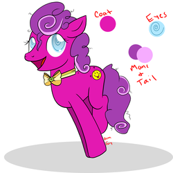 Size: 2400x2400 | Tagged: safe, artist:deltafairy, oc, oc only, earth pony, pony, adoptable, crack shipping, female, high res, magical lesbian spawn, mare, offspring, parent:pinkie pie, parent:screwball, parents:screwpie, reference sheet, solo