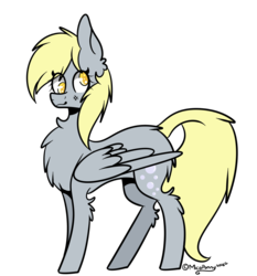 Size: 1243x1335 | Tagged: safe, artist:lceiandic, derpy hooves, pegasus, pony, g4, chest fluff, female, fluffy, mare, simple background, solo, transparent background