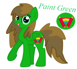 Size: 471x423 | Tagged: safe, artist:kotelen, oc, oc only, oc:paint green, pegasus, pony, green eyes, solo
