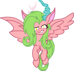 Size: 909x878 | Tagged: safe, artist:eshtinayt, lemon zest, bat pony, draconequus, equestria girls, g4, draconequified, equestria girls ponified, ponified, species swap