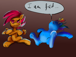 Size: 2000x1500 | Tagged: safe, derpibooru exclusive, rainbow dash, scootaloo, g4, context is for the weak