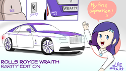 Size: 1920x1080 | Tagged: safe, artist:linlaifeng, rarity, human, g4, car, female, humanized, rolls-royce, rolls-royce wraith, solo