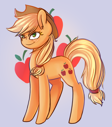 Size: 909x1031 | Tagged: safe, artist:asianpony, applejack, g4, female, solo