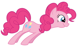 Size: 7000x4200 | Tagged: safe, artist:reginault, pinkie pie, earth pony, pony, g4, griffon the brush off, .svg available, absurd resolution, female, leaning, leaning forward, simple background, smiling, solo, transparent background, vector