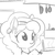 Size: 864x864 | Tagged: safe, artist:tjpones, saffron masala, g4, spice up your life, cooking, cute, female, missing horn, monochrome, saffronbetes, sketch, smiling, solo