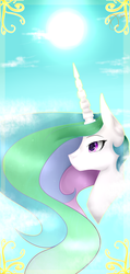 Size: 1024x2154 | Tagged: safe, artist:ataliey, princess celestia, g4, female, portrait, solo, sun