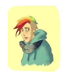 Size: 3456x3952 | Tagged: safe, artist:freaksogenia, rainbow dash, human, g4, humanized