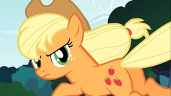 Size: 1100x618 | Tagged: safe, screencap, applejack, earth pony, pony, g4, spike at your service, butt, female, mare, plot