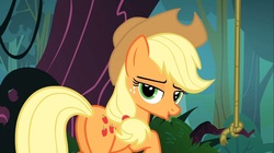 Size: 1100x618 | Tagged: safe, screencap, applejack, earth pony, pony, g4, spike at your service, butt, female, mare, plot