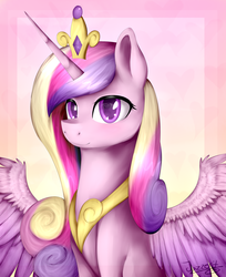 Size: 1024x1256 | Tagged: safe, artist:jazzerix, princess cadance, alicorn, pony, g4, female, heart eyes, looking at you, solo, wingding eyes