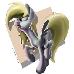 Size: 970x970 | Tagged: safe, artist:d0ublerainb0wdash, derpy hooves, pegasus, pony, g4, derp, drool, female, mare, solo, tongue out