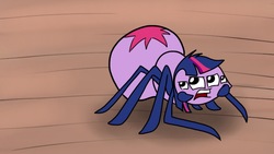 Size: 1024x576 | Tagged: safe, artist:fimflamfilosophy, twilight sparkle, monster pony, original species, spider, spiderpony, fanfic:the spiderses, rainbow dash presents, g4, fanfic, solo, species swap