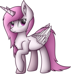 Size: 3000x3124 | Tagged: safe, artist:starlessnight22, princess celestia, pony, g4, chest fluff, female, high res, mare, pink mane, pink-mane celestia, raised hoof, simple background, solo, transparent background, vector, younger