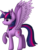 Size: 3000x3924 | Tagged: safe, artist:starlessnight22, twilight sparkle, alicorn, pony, g4, chest fluff, ear fluff, female, high res, mare, raised hoof, simple background, solo, spread wings, transparent background, twilight sparkle (alicorn), vector
