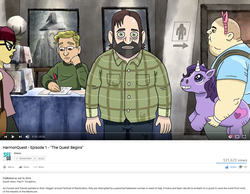 Size: 1278x992 | Tagged: safe, screencap, human, g4, barely pony related, brony, brony stereotype, convention, dungeons and dragons, harmon quest, parody, seeso, youtube, youtube link