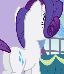 Size: 533x618 | Tagged: safe, screencap, rarity, pony, unicorn, g4, spike at your service, butt, cropped, female, mare, plot
