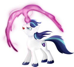 Size: 3313x3000 | Tagged: safe, artist:theshadowstone, shining armor, pony, unicorn, g4, high res, magic, male, open mouth, simple background, solo, stallion, transparent background