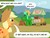 Size: 1280x975 | Tagged: safe, artist:nuka-kitty, applejack, oc, oc:pear steve, g4, angry, dialogue, food, hilarious in hindsight, pear, rivalry, that pony sure does hate pears, that pony sure does love apples