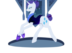 Size: 1024x763 | Tagged: safe, artist:pinkiecitrine, rarity, g4, alternate timeline, female, night maid rarity, nightmare takeover timeline, solo