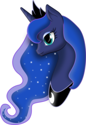 Size: 7736x11239 | Tagged: safe, artist:illumnious, artist:tiitcha, princess luna, g4, .ai available, absurd resolution, detailed, detailed vector, female, portrait, simple background, solo, transparent background, vector
