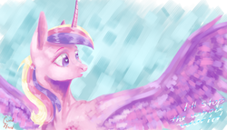 Size: 7000x4000 | Tagged: safe, artist:coconuthound, princess cadance, alicorn, pony, g4, absurd resolution, female, heart eyes, solo, spread wings, wingding eyes