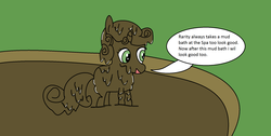 Size: 2036x1026 | Tagged: safe, artist:amateur-draw, sweetie belle, g4, 1000 hours in ms paint, ms paint, mud, mud bath, text