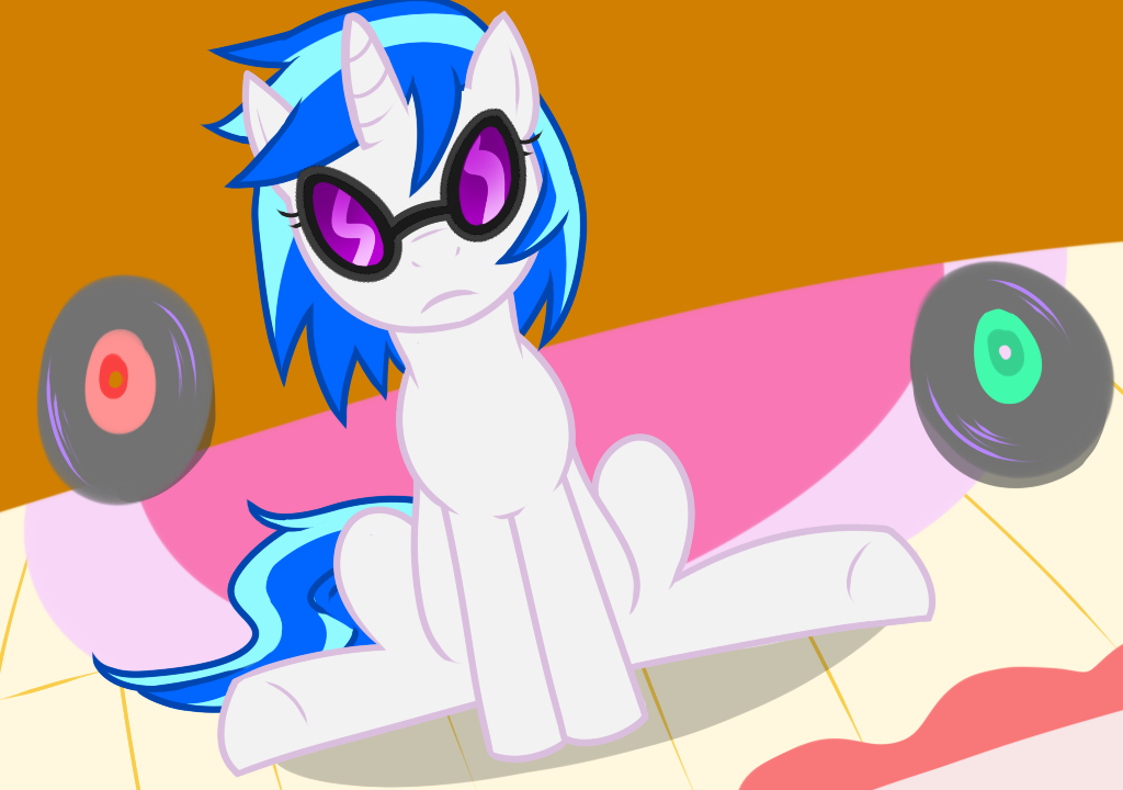 1208834 Safe Artist Dimensionalotaku Dj Pon 3 Vinyl Scratch G4